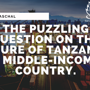 The puzzling question on the future of Tanzania, a middle-income country.
